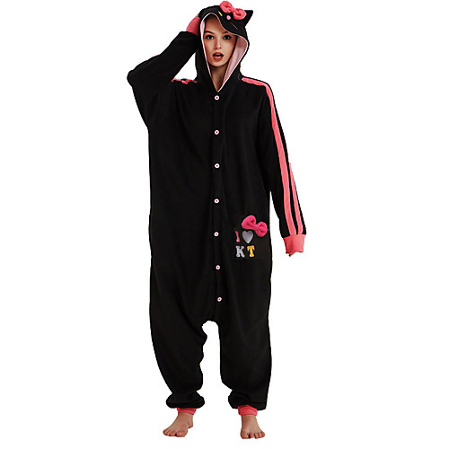 Adults' Kigurumi Pajamas Cat Onesie Pajamas Flannelette Black Cosplay For Men and Women Animal Sleepwear Cartoon Festival / Holiday Costumes
Adults' Kigurumi Pajamas Cat Onesie Pajamas Flannelette Black Cosplay For Men and Women Animal Sleepwear Cartoon Festival / Holiday Costumes