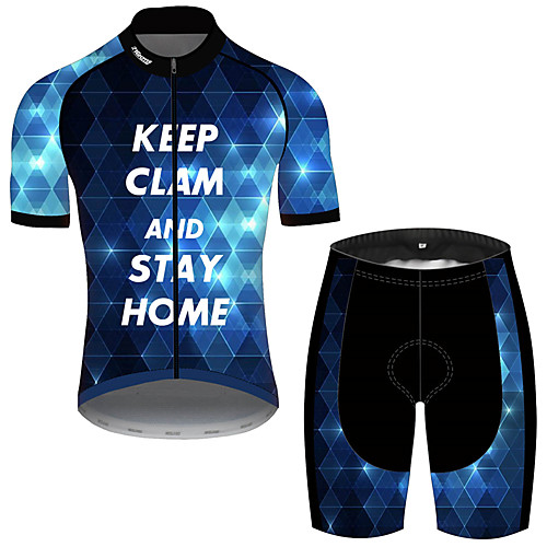 21Grams Men's Short Sleeve Cycling Jersey with Shorts Black / Blue Plaid / Checkered Geometic Novelty Bike Clothing Suit UV Resistant Breathable Quick Dry Sweat-wicking Sports Plaid / Checkered
21Grams Men's Short Sleeve Cycling Jersey with Shorts Black / Blue Plaid / Checkered Geometic Novelty Bike Clothing Suit UV Resistant Breathable Quick Dry Sweat-wicking Sports Plaid / Checkered