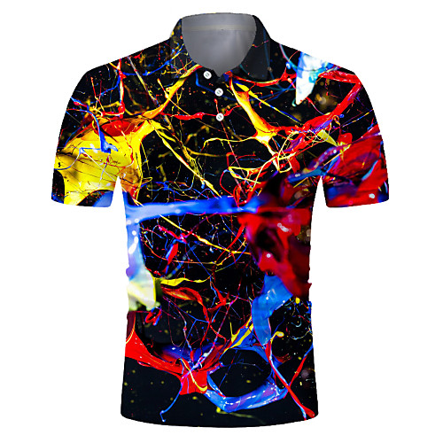 Men's Color Block 3D Print Polo Rock Exaggerated Club Weekend Shirt Collar Rainbow / Short Sleeve
Men's Color Block 3D Print Polo Rock Exaggerated Club Weekend Shirt Collar Rainbow / Short Sleeve