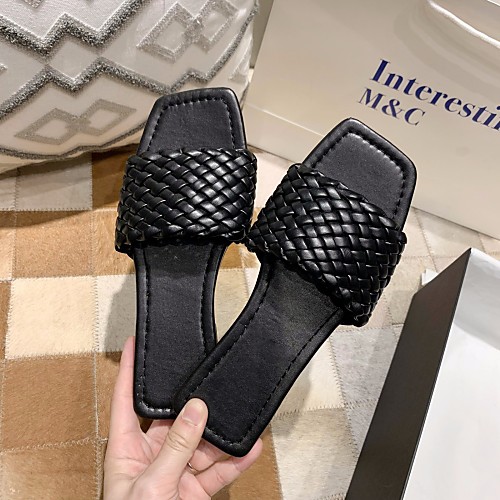 Women's Slippers & Flip-Flops 2020 Flat Heel Open Toe PU Casual / Minimalism Spring & Fall / Spring & Summer Red / White / Black
Women's Slippers & Flip-Flops 2020 Flat Heel Open Toe PU Casual / Minimalism Spring & Fall / Spring & Summer Red / White / Black