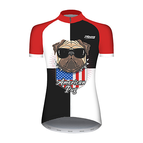 21Grams Women's Short Sleeve Cycling Jersey 100% Polyester Black / White Dog Animal American / USA Bike Jersey Top Mountain Bike MTB Road Bike Cycling UV Resistant Breathable Quick Dry Sports
21Grams Women's Short Sleeve Cycling Jersey 100% Polyester Black / White Dog Animal American / USA Bike Jersey Top Mountain Bike MTB Road Bike Cycling UV Resistant Breathable Quick Dry Sports