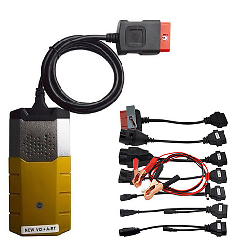

DS150 DS150E Golden VCI CDP Car Cable with Bluetooth OBDII Scan Tool Automotive Engine Scanner OBD2 Scanner Automotive Engine Fault Code Reader car/trcuks Auto Scanner With 8 Car Cables