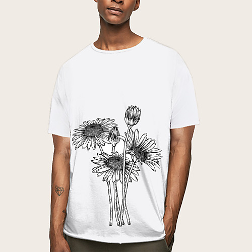 Men's Floral T-shirt - Cotton Basic Chinoiserie Daily Weekend Round Neck White / Short Sleeve
Men's Floral T-shirt - Cotton Basic Chinoiserie Daily Weekend Round Neck White / Short Sleeve