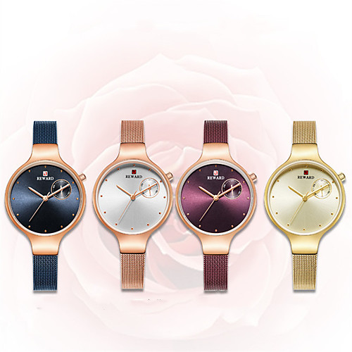 Women's Steel Band Watches Luxury Fashion Stainless Steel Japanese Quartz Rose Gold Purple Gold Water Resistant / Waterproof 30 m 1 pc Analog One Year Battery Life
Women's Steel Band Watches Luxury Fashion Stainless Steel Japanese Quartz Rose Gold Purple Gold Water Resistant / Waterproof 30 m 1 pc Analog One Year Battery Life