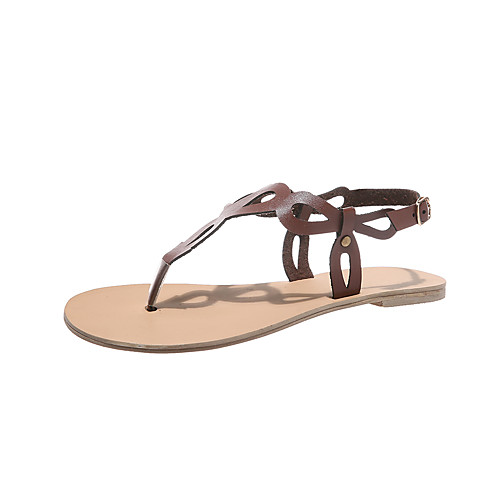 Women's Sandals 2020 Flat Heel Open Toe PU Casual / Minimalism Spring & Fall / Spring & Summer Dark Brown / Red / White
Women's Sandals 2020 Flat Heel Open Toe PU Casual / Minimalism Spring & Fall / Spring & Summer Dark Brown / Red / White