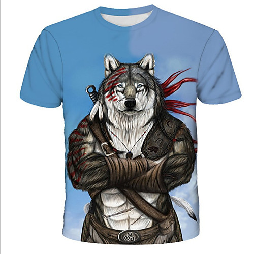 Men's Daily Holiday Street chic / Exaggerated T-shirt - 3D / Tie Dye / Animal Wolf, Print Rainbow
Men's Daily Holiday Street chic / Exaggerated T-shirt - 3D / Tie Dye / Animal Wolf, Print Rainbow