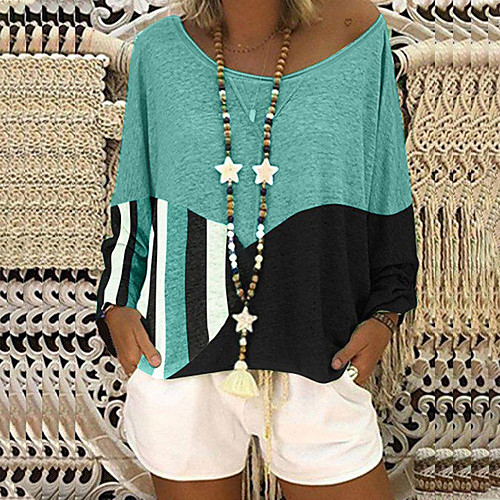 Women's Daily Going out Basic / Elegant Loose Tunic - Striped Blue & White, Patchwork / Print Yellow
Women's Daily Going out Basic / Elegant Loose Tunic - Striped Blue & White, Patchwork / Print Yellow