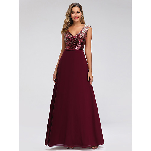 A-Line Elegant Sparkle Wedding Guest Prom Dress V Neck Sleeveless Floor Length Chiffon with Sequin 2020
A-Line Elegant Sparkle Wedding Guest Prom Dress V Neck Sleeveless Floor Length Chiffon with Sequin 2020