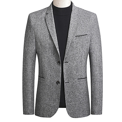 Men's Blazer, Solid Colored Notch Lapel Polyester Dark Gray / Black / Navy Blue
Men's Blazer, Solid Colored Notch Lapel Polyester Dark Gray / Black / Navy Blue