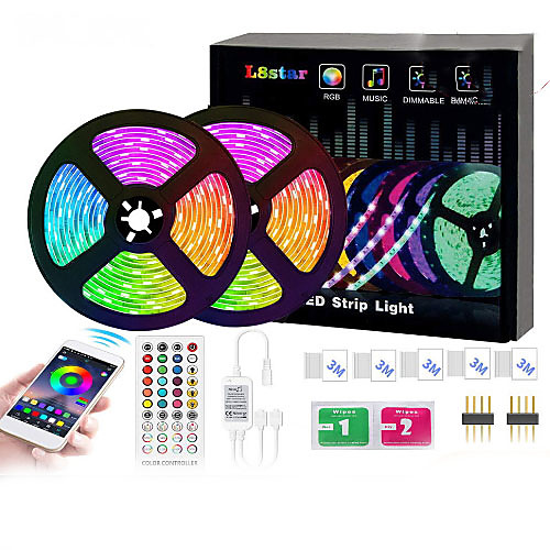 10m Flexible LED Light Strips 300 LEDs Multi Color Decorative / TV Background / Patio 12 V
10m Flexible LED Light Strips 300 LEDs Multi Color Decorative / TV Background / Patio 12 V