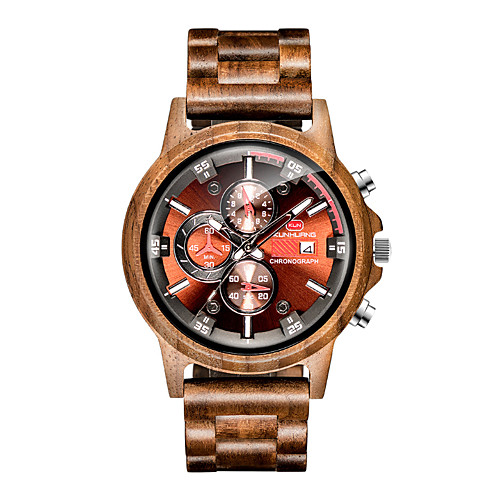 Men's Digital Watch Quartz Vintage Style Stainless Steel Wood Black / Brown 30 m Calendar / date / day Three Time Zones Casual Watch Analog - Digital Elegant Wood - Gold Black Rose Red Two Years
Men's Digital Watch Quartz Vintage Style Stainless Steel Wood Black / Brown 30 m Calendar / date / day Three Time Zones Casual Watch Analog - Digital Elegant Wood - Gold Black Rose Red Two Years