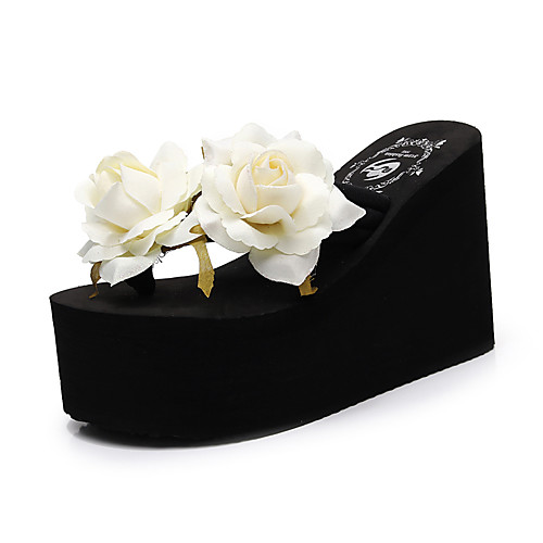 Women's Slippers & Flip-Flops Wedge Heel Open Toe Sequin Polyester Casual / Minimalism Walking Shoes Summer Pink / White / Light Pink / Party & Evening
Women's Slippers & Flip-Flops Wedge Heel Open Toe Sequin Polyester Casual / Minimalism Walking Shoes Summer Pink / White / Light Pink / Party & Evening
