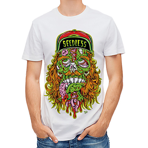 Men's Plus Size 3D Graphic Print T-shirt Rock Street chic Daily Club Round Neck White / Short Sleeve / Skull
Men's Plus Size 3D Graphic Print T-shirt Rock Street chic Daily Club Round Neck White / Short Sleeve / Skull