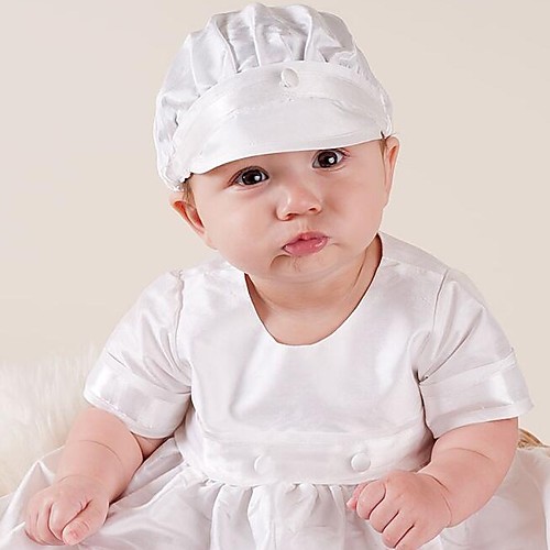 A-Line Floor Length First Communion Christening Gowns - Polyester Short Sleeve Jewel Neck with Pleats
A-Line Floor Length First Communion Christening Gowns - Polyester Short Sleeve Jewel Neck with Pleats