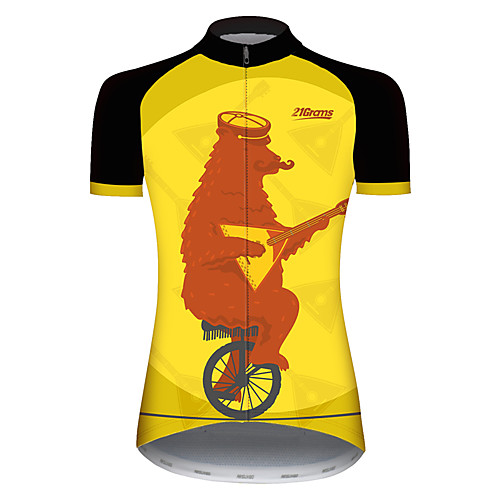 21Grams Women's Short Sleeve Cycling Jersey 100% Polyester Black / Yellow Novelty Animal Bear Bike Jersey Top Mountain Bike MTB Road Bike Cycling UV Resistant Breathable Quick Dry Sports Clothing
21Grams Women's Short Sleeve Cycling Jersey 100% Polyester Black / Yellow Novelty Animal Bear Bike Jersey Top Mountain Bike MTB Road Bike Cycling UV Resistant Breathable Quick Dry Sports Clothing