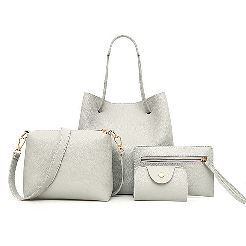 Women's PU Bag Set Solid Color 4 Pieces Purse Set Blushing Pink / Red / White
Women's PU Bag Set Solid Color 4 Pieces Purse Set Blushing Pink / Red / White