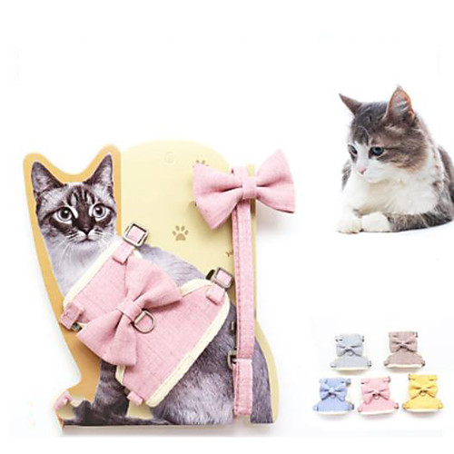 Cat Harness Leash Adjustable Soft Safety Solid Colored Cotton Yellow Pink 2pcs
Cat Harness Leash Adjustable Soft Safety Solid Colored Cotton Yellow Pink 2pcs