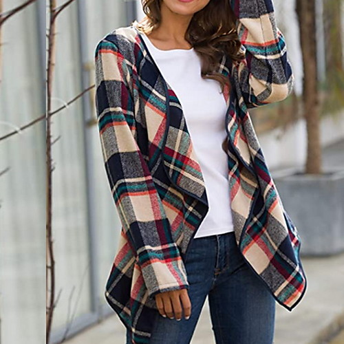 Women's Daily Regular Coat, Color Block / Plaid / Solid Colored Straight Collar Long Sleeve Polyester Red / Khaki / Green
Women's Daily Regular Coat, Color Block / Plaid / Solid Colored Straight Collar Long Sleeve Polyester Red / Khaki / Green