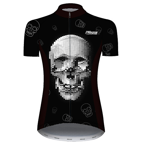 21Grams Women's Short Sleeve Cycling Jersey Black / White Skull Floral Botanical Bike Jersey Top Mountain Bike MTB Road Bike Cycling UV Resistant Breathable Quick Dry Sports Clothing Apparel
21Grams Women's Short Sleeve Cycling Jersey Black / White Skull Floral Botanical Bike Jersey Top Mountain Bike MTB Road Bike Cycling UV Resistant Breathable Quick Dry Sports Clothing Apparel