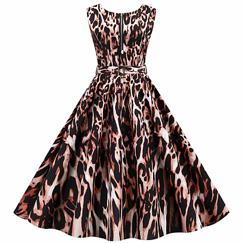 Women's A Line Dress - Sleeveless Leopard Patchwork Print Street chic Party Daily Brown S M L XL XXL / Cotton
Women's A Line Dress - Sleeveless Leopard Patchwork Print Street chic Party Daily Brown S M L XL XXL / Cotton