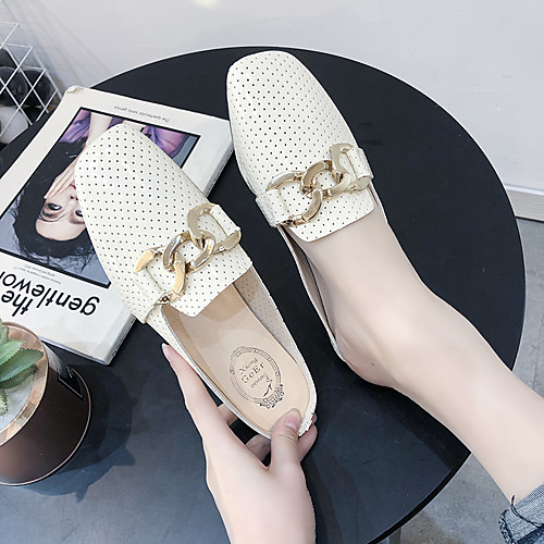 Women's Clogs & Mules 2020 Flat Heel Square Toe Buckle PU Business / Casual Spring & Fall / Spring & Summer Black / Beige / Wedding
Women's Clogs & Mules 2020 Flat Heel Square Toe Buckle PU Business / Casual Spring & Fall / Spring & Summer Black / Beige / Wedding