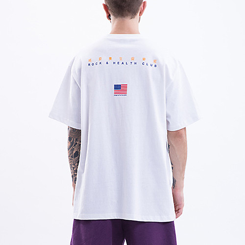Men's Daily Sports Business / Basic T-shirt - Letter / National Flag Black & White, Print White
Men's Daily Sports Business / Basic T-shirt - Letter / National Flag Black & White, Print White
