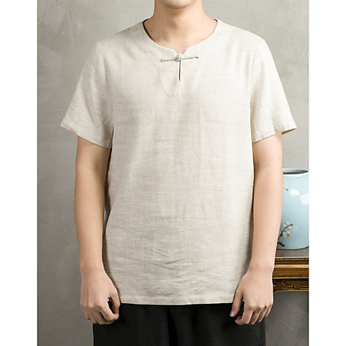 Men's Plus Size Solid Colored T-shirt - Linen Daily Blue / Khaki / Light gray / Brown / Short Sleeve
Men's Plus Size Solid Colored T-shirt - Linen Daily Blue / Khaki / Light gray / Brown / Short Sleeve