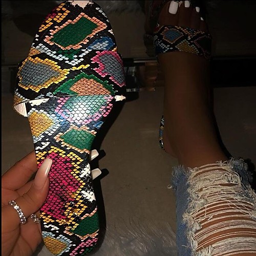 Women's Slippers & Flip-Flops 2020 Flat Heel Open Toe PU Classic / Vintage Spring & Fall / Spring & Summer Dark Green / White / Party & Evening
Women's Slippers & Flip-Flops 2020 Flat Heel Open Toe PU Classic / Vintage Spring & Fall / Spring & Summer Dark Green / White / Party & Evening