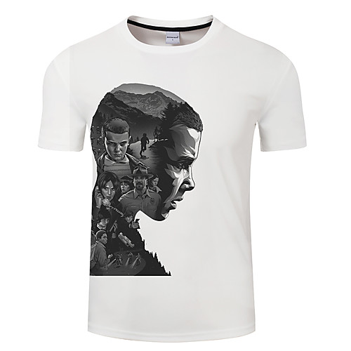 Men's Daily Going out Exaggerated T-shirt - 3D / Portrait Print White
Men's Daily Going out Exaggerated T-shirt - 3D / Portrait Print White