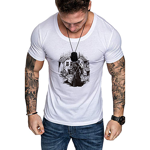 Men's Daily Sports Business / Basic T-shirt - Solid Colored / Skull Black & White, Print Yellow
Men's Daily Sports Business / Basic T-shirt - Solid Colored / Skull Black & White, Print Yellow