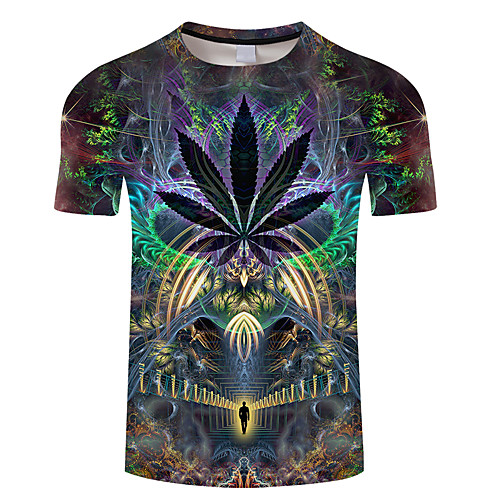 Men's Daily Going out Exaggerated T-shirt - 3D / Visual Deception Print Rainbow
Men's Daily Going out Exaggerated T-shirt - 3D / Visual Deception Print Rainbow