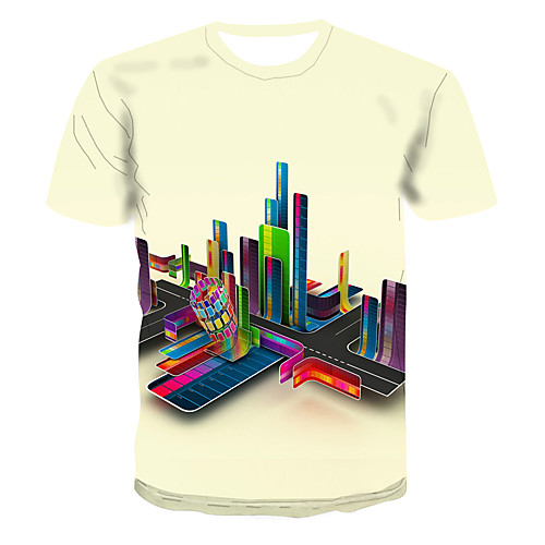 Men's Color Block 3D Print T-shirt Street chic Punk & Gothic Club Weekend Round Neck Beige / Short Sleeve
Men's Color Block 3D Print T-shirt Street chic Punk & Gothic Club Weekend Round Neck Beige / Short Sleeve