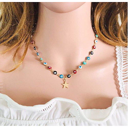 Women's Resin Choker Necklace Geometrical Eyes Colorful Stone star Golden 2 357 cm Necklace Jewelry 1pc For Gift Daily Carnival
Women's Resin Choker Necklace Geometrical Eyes Colorful Stone star Golden 2 357 cm Necklace Jewelry 1pc For Gift Daily Carnival