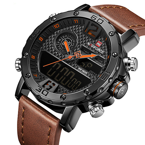 Men's Sport Watch Quartz Sporty Leather Black / Blue 30 m Cool Analog Outdoor - White Orange Yellow One Year Battery Life / Maxell CR2025
Men's Sport Watch Quartz Sporty Leather Black / Blue 30 m Cool Analog Outdoor - White Orange Yellow One Year Battery Life / Maxell CR2025