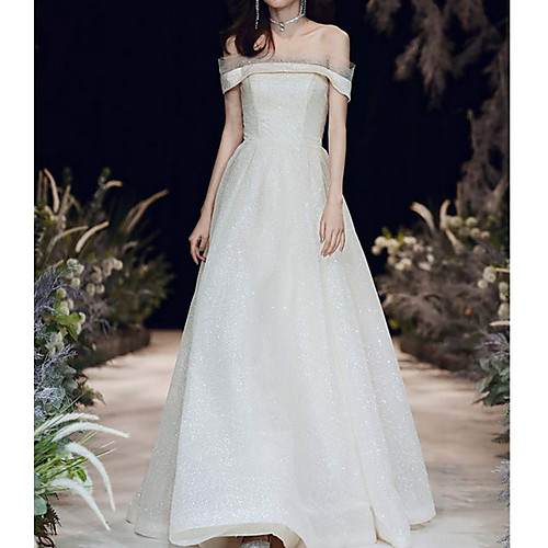 Ball Gown Off Shoulder Floor Length Polyester Sparkle / White Engagement / Formal Evening Dress with Sequin 2020
Ball Gown Off Shoulder Floor Length Polyester Sparkle / White Engagement / Formal Evening Dress with Sequin 2020