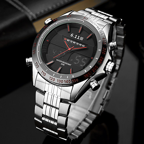 Men's Wrist Watch Digital Watch Silicone Black Water Resistant / Waterproof Calendar / date / day Creative Analog - Digital Charm Luxury Classic Casual Fashion - Black Red Blue Two Years Battery Life
Men's Wrist Watch Digital Watch Silicone Black Water Resistant / Waterproof Calendar / date / day Creative Analog - Digital Charm Luxury Classic Casual Fashion - Black Red Blue Two Years Battery Life