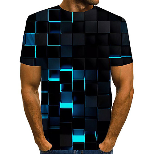 Men's Plus Size Geometric 3D Print T-shirt Basic Street chic Daily Going out Round Neck Black / Short Sleeve
Men's Plus Size Geometric 3D Print T-shirt Basic Street chic Daily Going out Round Neck Black / Short Sleeve