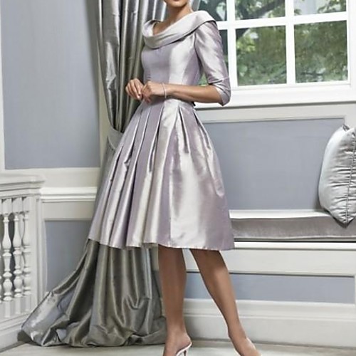 A-Line Bateau Neck Knee Length Polyester 3/4 Length Sleeve Sweet Mother of the Bride Dress with Pleats Mother's Day 2020
A-Line Bateau Neck Knee Length Polyester 3/4 Length Sleeve Sweet Mother of the Bride Dress with Pleats Mother's Day 2020