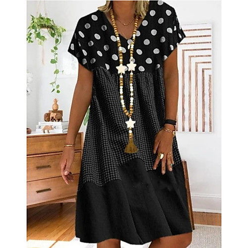 Women's A Line Dress - Short Sleeves Polka Dot Polka Dots Spring Summer Holiday Home Black Red Yellow S M L XL XXL XXXL XXXXL XXXXXL
Women's A Line Dress - Short Sleeves Polka Dot Polka Dots Spring Summer Holiday Home Black Red Yellow S M L XL XXL XXXL XXXXL XXXXXL