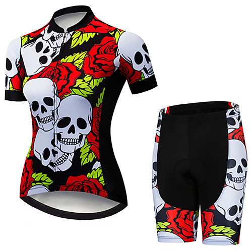 21Grams Women's Short Sleeve Cycling Jersey with Shorts Red / White Skull Floral Botanical Bike Clothing Suit Breathable 3D Pad Quick Dry Ultraviolet Resistant Sweat-wicking Sports Skull Mountain
21Grams Women's Short Sleeve Cycling Jersey with Shorts Red / White Skull Floral Botanical Bike Clothing Suit Breathable 3D Pad Quick Dry Ultraviolet Resistant Sweat-wicking Sports Skull Mountain