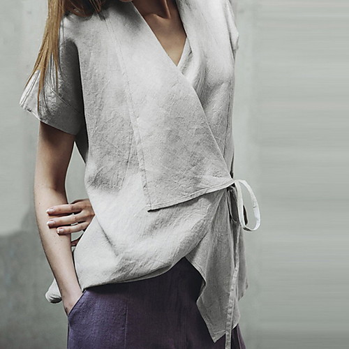 Women's Daily Loose Blouse - Solid Colored Criss Cross / Lace up / Knotted V Neck Blue
Women's Daily Loose Blouse - Solid Colored Criss Cross / Lace up / Knotted V Neck Blue