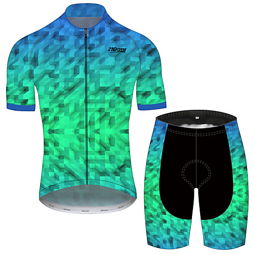 21Grams Men's Short Sleeve Cycling Jersey with Shorts Black / Green Plaid / Checkered Geometic Bike Clothing Suit UV Resistant Breathable Quick Dry Sweat-wicking Sports Plaid / Checkered Mountain
21Grams Men's Short Sleeve Cycling Jersey with Shorts Black / Green Plaid / Checkered Geometic Bike Clothing Suit UV Resistant Breathable Quick Dry Sweat-wicking Sports Plaid / Checkered Mountain