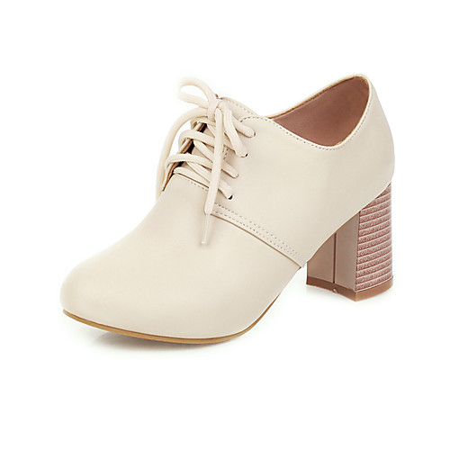 Women's Oxfords 2020 Chunky Heel Round Toe PU Preppy / Minimalism Spring & Fall Pink / White / Beige / Party & Evening
Women's Oxfords 2020 Chunky Heel Round Toe PU Preppy / Minimalism Spring & Fall Pink / White / Beige / Party & Evening