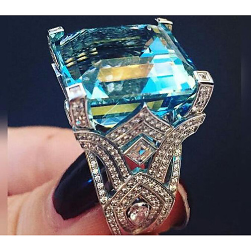 Women's Ring Belle Ring AAA Cubic Zirconia 1pc Ocean Blue Copper Silver-Plated Irregular Statement Luxury Party Evening Gift Jewelry Geometrical Wearable
Women's Ring Belle Ring AAA Cubic Zirconia 1pc Ocean Blue Copper Silver-Plated Irregular Statement Luxury Party Evening Gift Jewelry Geometrical Wearable