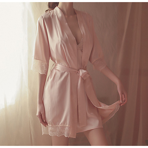 Women's Lace / Backless / Cut Out Suits Nightwear Jacquard / Solid Colored Blushing Pink Red White One-Size
Women's Lace / Backless / Cut Out Suits Nightwear Jacquard / Solid Colored Blushing Pink Red White One-Size