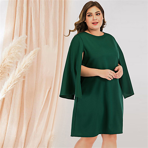 Women's Green Dress Casual Daily Tunic Solid Color Flare Cuff Sleeve Pleated Patchwork L XL
Women's Green Dress Casual Daily Tunic Solid Color Flare Cuff Sleeve Pleated Patchwork L XL