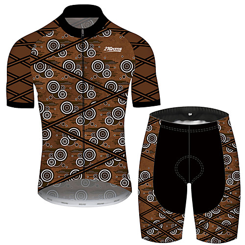 21Grams Men's Short Sleeve Cycling Jersey with Shorts BrownGray Geometic Bike Clothing Suit UV Resistant Breathable Quick Dry Sweat-wicking Sports Solid Color Mountain Bike MTB Road Bike Cycling
21Grams Men's Short Sleeve Cycling Jersey with Shorts BrownGray Geometic Bike Clothing Suit UV Resistant Breathable Quick Dry Sweat-wicking Sports Solid Color Mountain Bike MTB Road Bike Cycling