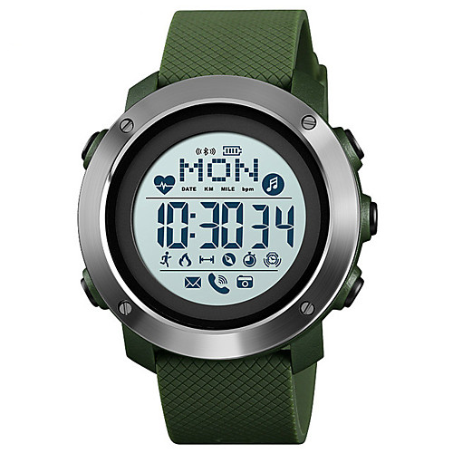 SKMEI Smartwatch Digital Modern Style Sporty Silicone 30 m Water Resistant / Waterproof Smart Casual Watch Analog Outdoor Fashion - Black Green
SKMEI Smartwatch Digital Modern Style Sporty Silicone 30 m Water Resistant / Waterproof Smart Casual Watch Analog Outdoor Fashion - Black Green