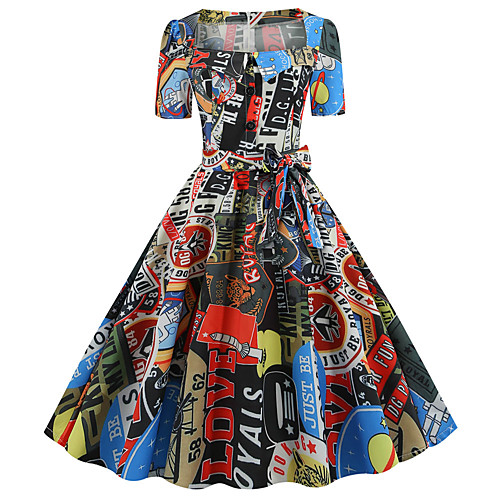 Women's Rainbow Dress Vintage Sexy Daily Going out Sheath Floral Print Color Block Patchwork Print S M
Women's Rainbow Dress Vintage Sexy Daily Going out Sheath Floral Print Color Block Patchwork Print S M