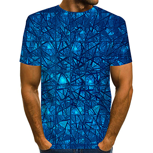 Men's Daily Weekend Basic / Exaggerated T-shirt - Color Block / Rainbow / Abstract Print Blue
Men's Daily Weekend Basic / Exaggerated T-shirt - Color Block / Rainbow / Abstract Print Blue